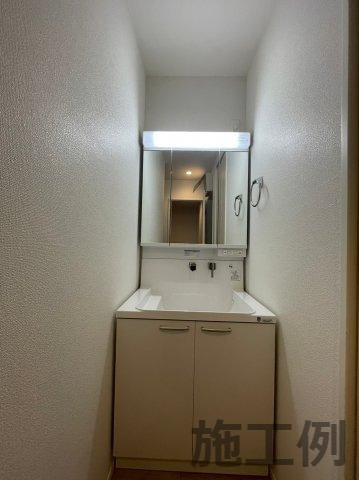 中央区光が丘3丁目新築戸建て　4期2号棟の独立洗面台|使いやすい独立洗面台です