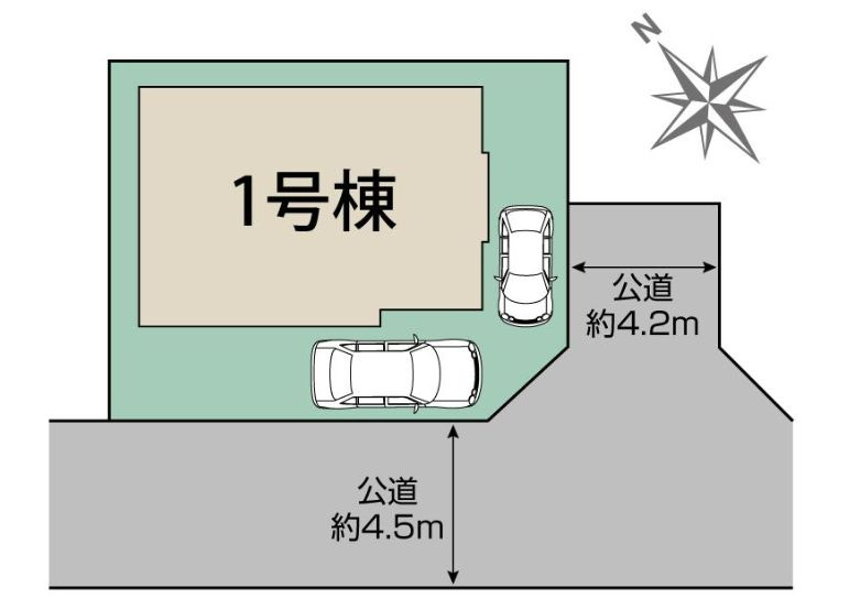 中央区上矢部2丁目新築戸建て　1号棟の区画図|区画図「中央区上矢部2丁目新築戸建て」