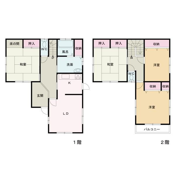 岩出市根来　中古戸建の間取り
