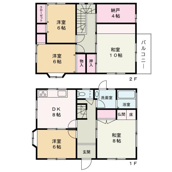 和歌山市朝日　中古戸建の間取り