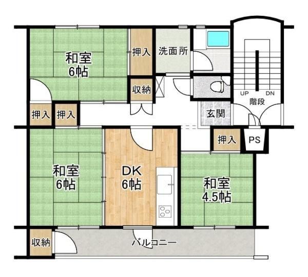 関屋あしびハイツ７号棟の間取り