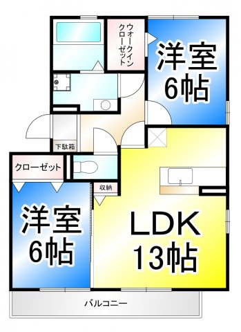 グランディールやまとの間取り