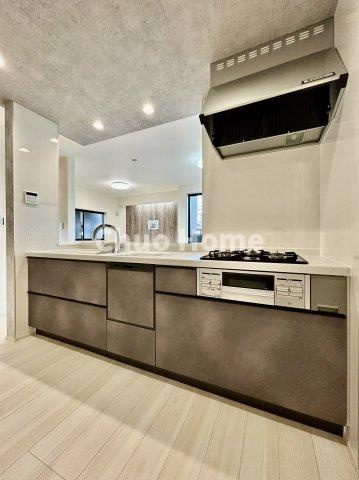 江戸川区船堀2丁目新築分譲住宅のキッチン|ワイドで収納豊富なシステムキッチン