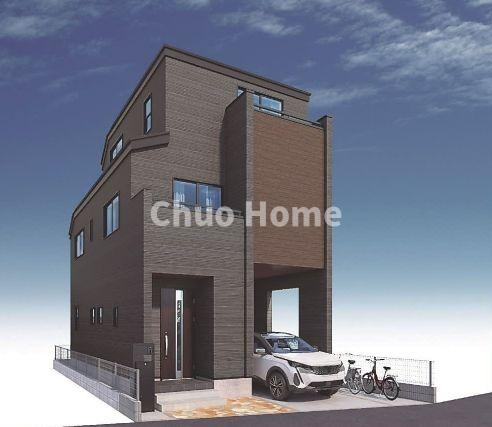 江戸川区船堀2丁目新築分譲住宅の完成予想図|外観パース