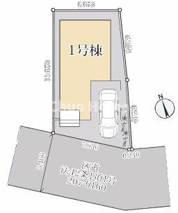 江戸川区船堀2丁目新築分譲住宅の区画図|【区画図】南道路！