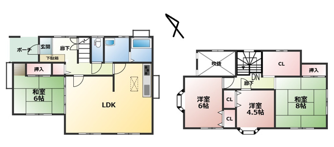 【間取り】 | 大網白里市みずほ台１丁目　中古戸建