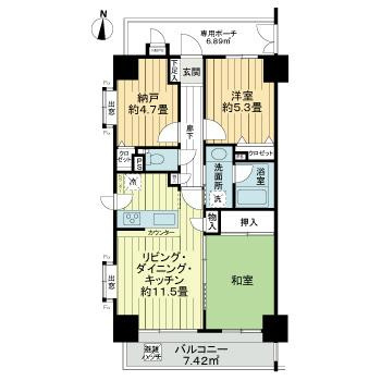 ライオンズマンション本川越駅前の間取り