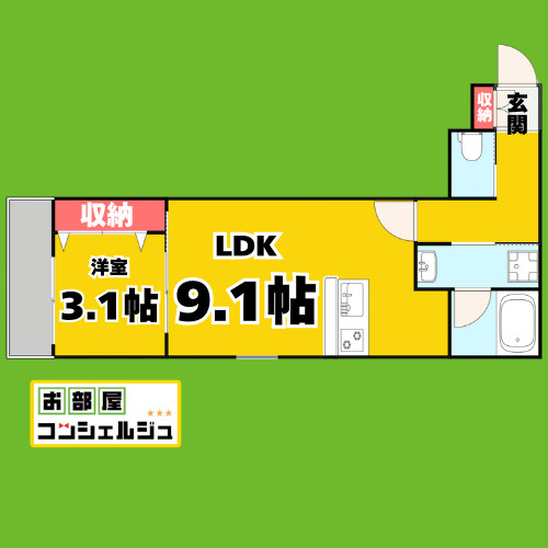 SQUARE志賀本通の間取り