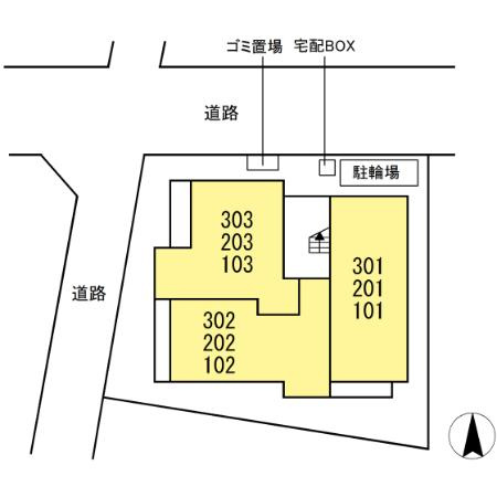 ブリリアン庄内の区画図
