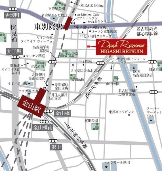 ディアレイシャス東別院の地図