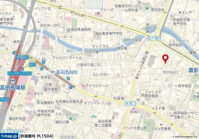 ロアール早稲田【おとり物件なし】#学生・社会人にオススメ！初期費用分割払いOK！の地図