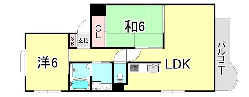 エスポアール西宮北口Ⅱの間取り