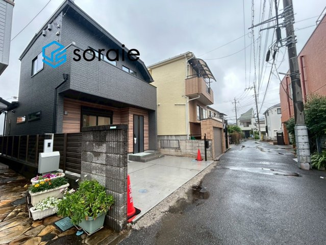 川越市砂新田5丁目　全1棟　新築戸建の前面道路含む現地写真|6/25　撮影
