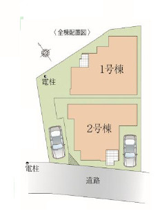 茅ヶ崎市松が丘3期　新築戸建　全2棟2号棟の区画図