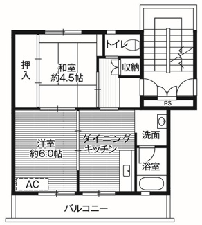 【間取り】 | ビレッジハウス関城2号棟