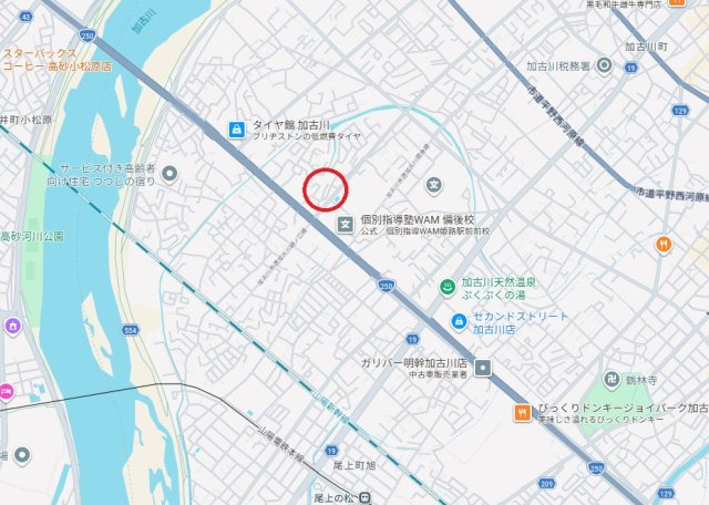 加古川市加古川町稲屋　売土地の地図