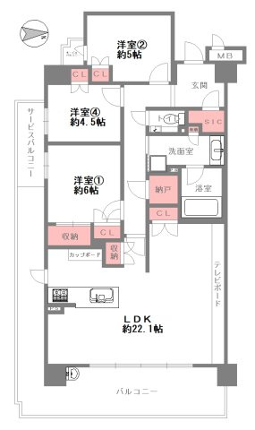 レーベン千里青山台 GRAN HIGHの間取り