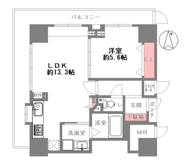 ジーニス大阪WESTの間取り
