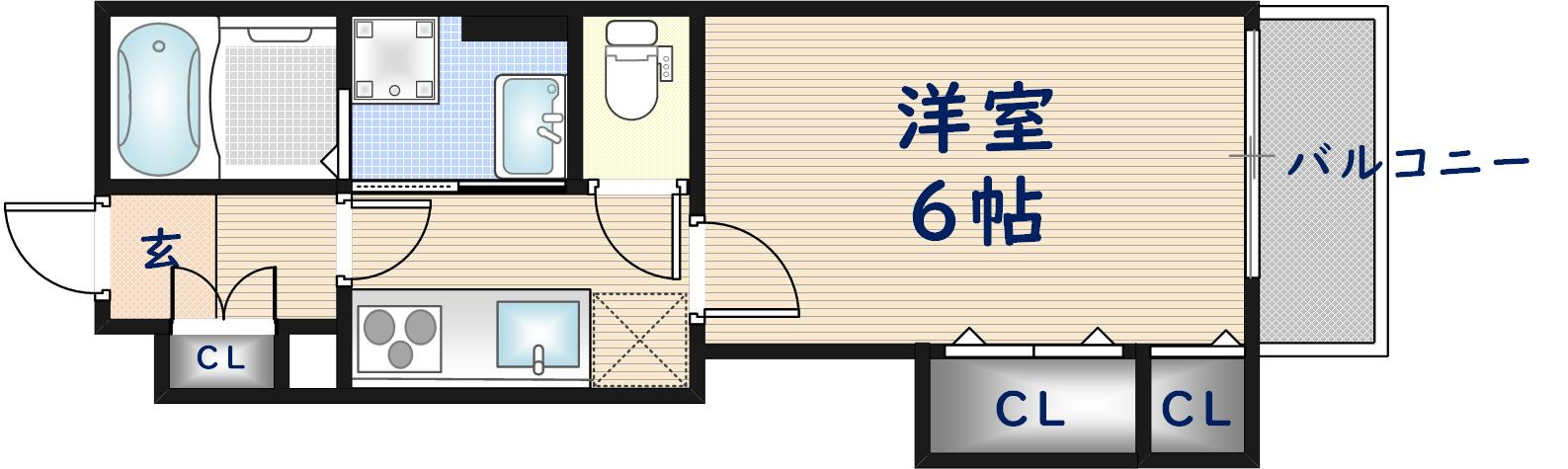 クリエオーレ小若江の間取り