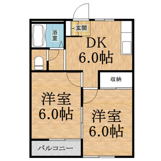 【間取り】 | コーポ第2椎名崎