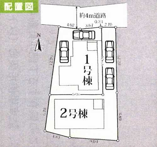 平塚市東八幡7期　新築戸建全2棟　1号棟の区画図