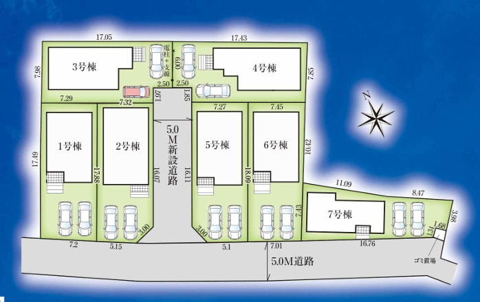 グラファーレ市川市曽谷４丁目１６期の区画図
