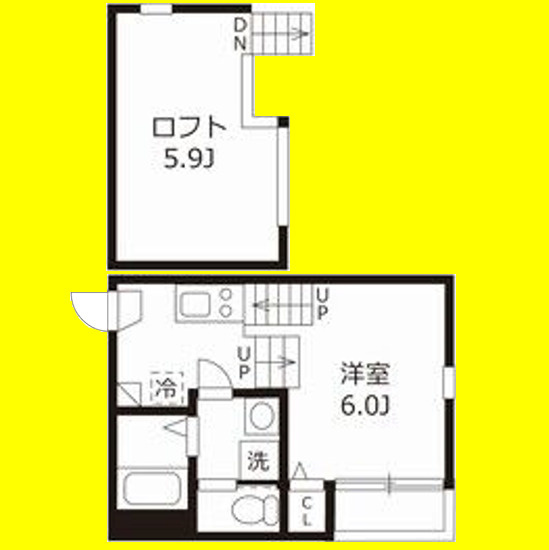 ハーモニーテラス志賀町Ⅴ　名古屋市賃貸　仲介手数料無料の間取り