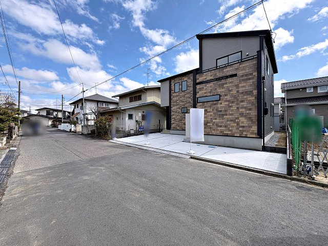 新築戸建・新築建売　郡山市安積町南長久保一丁目　安積第三小・安積第二中の前面道路含む現地写真|前面道路　北側幅員約6.0ｍ