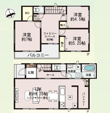 加古川市東神吉町出河原　　新築戸建の間取り