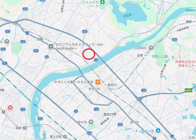 加古川市東神吉町出河原　　新築戸建の地図