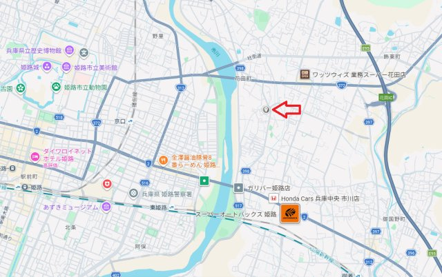 【地図】 | 姫路市花田町勅旨第3（全2棟）1号棟