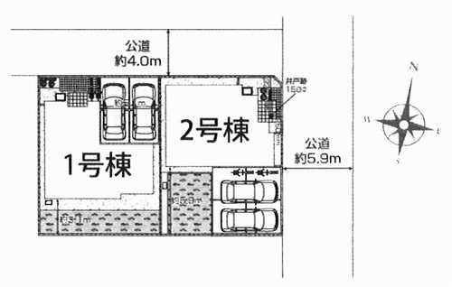 平塚市虹ケ浜　新築戸建全2棟　2号棟の区画図