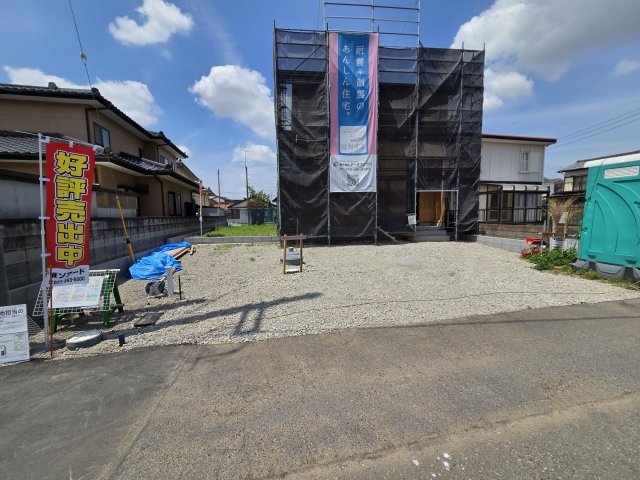 新築　太田市鳥山上町第6　クレイドルガーデン　１号棟の駐車場|現地写真　駐車スペースは並列3台分可能です！
