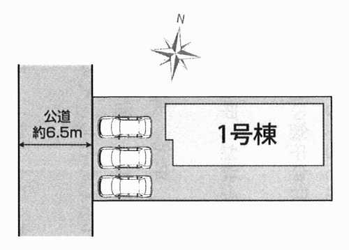 平塚市西八幡3丁目　新築戸建全1棟　1号棟の区画図