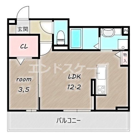コンフォート岩押の間取り|高崎、前橋エリアのお部屋探しはエンドスケープまで！お客様の理想お聞かせ下さい♪