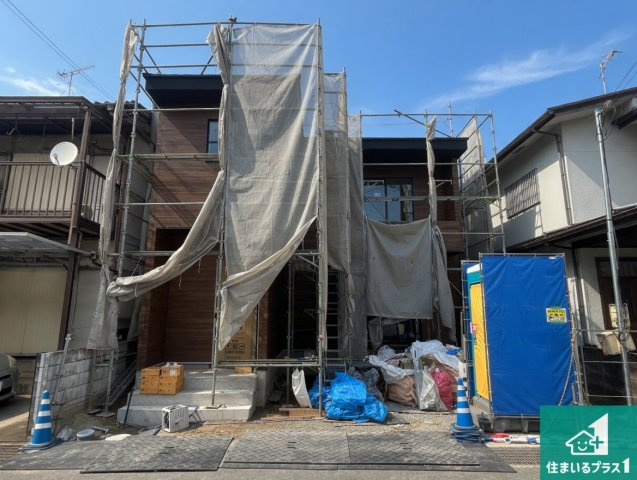加古川市尾上町口里　第11期　新築一戸建ての外観|周辺は落ち着いた街並みの住宅地！子育てがしやすい住環境です！まだ未完成ですが、現地でしかわからない事もございます。是非一度ご覧ください。