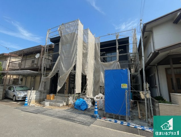 加古川市尾上町口里　第11期　新築一戸建ての外観|周辺は落ち着いた街並みの住宅地！子育てがしやすい住環境です！まだ未完成ですが、現地でしかわからない事もございます。是非一度ご覧ください。