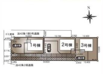 幸手市西第７　新築一戸建て　03　クレイドルガーデンの区画図|3号棟