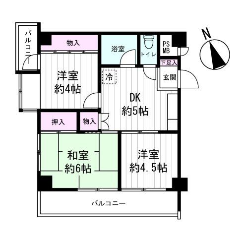 【間取り】 | ダイアパレス阿波座