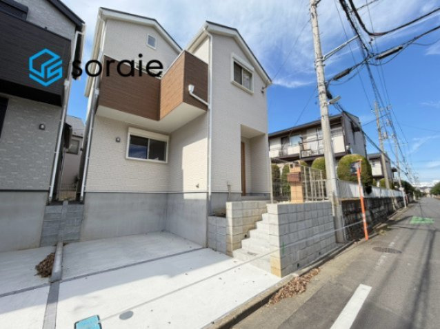 所沢市中新井5丁目全2棟　新築戸建　クレアガーデンの前面道路含む現地写真|10/16撮影