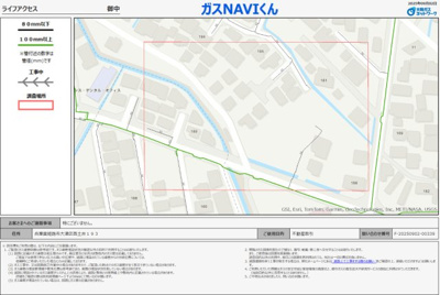 【その他】 | 大津区西土井M売地 | 接道部分に都市ガス配管あり