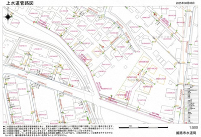 【その他】 | 大津区西土井M売地 | 上水道管路図
