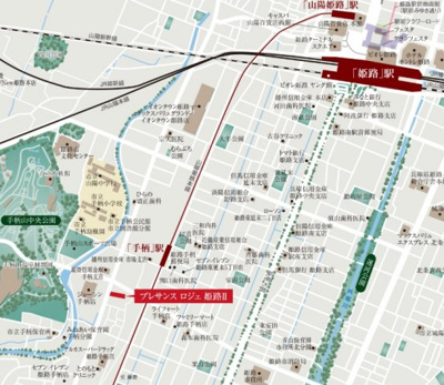 【地図】 | プレサンスロジェ姫路Ⅱ
