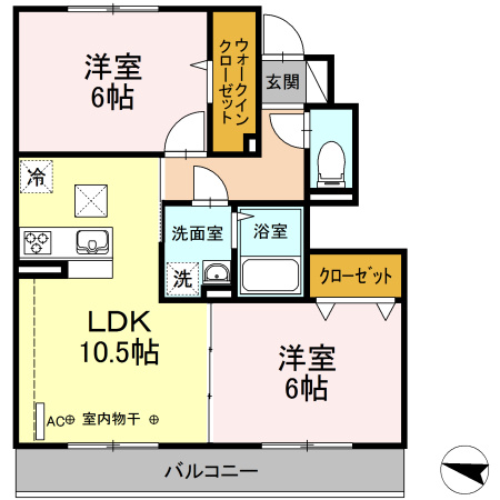 セレスティンワール A棟の間取り