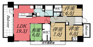【間取り】 | ライネスシティ千葉みなと