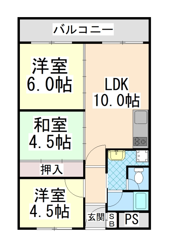 御影プライムハイツの間取り