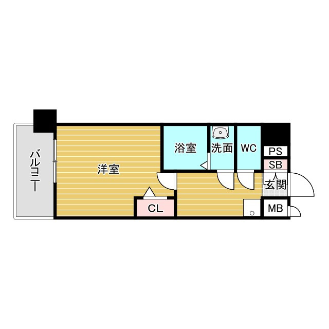 プレサンス大阪同心メゾヴィータの間取り