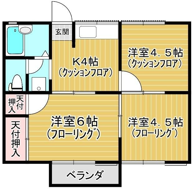 パークサイド善行の間取り