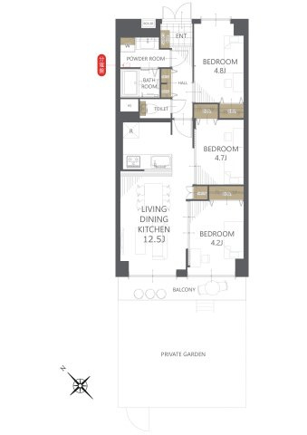 【間取り】シャルム北越谷Ｂ棟 