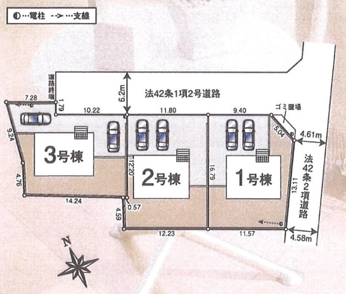 【1号棟　区画図】